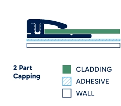 Illustration of installed 2 Part Capping. Click to enlarge