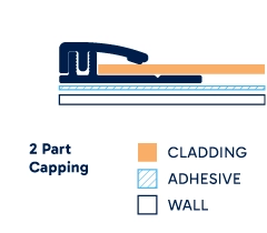 Illustration of installed 2 Part Capping. Click to enlarge