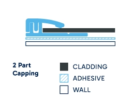 Illustration of installed 2 Part Capping. Click to enlarge