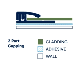 Illustration of installed 2 Part Capping. Click to enlarge