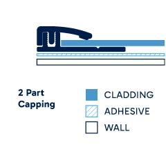 Illustration of installed 2 Part Capping. Click to enlarge