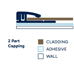 Illustration of installed 2 Part Capping. Click to enlarge