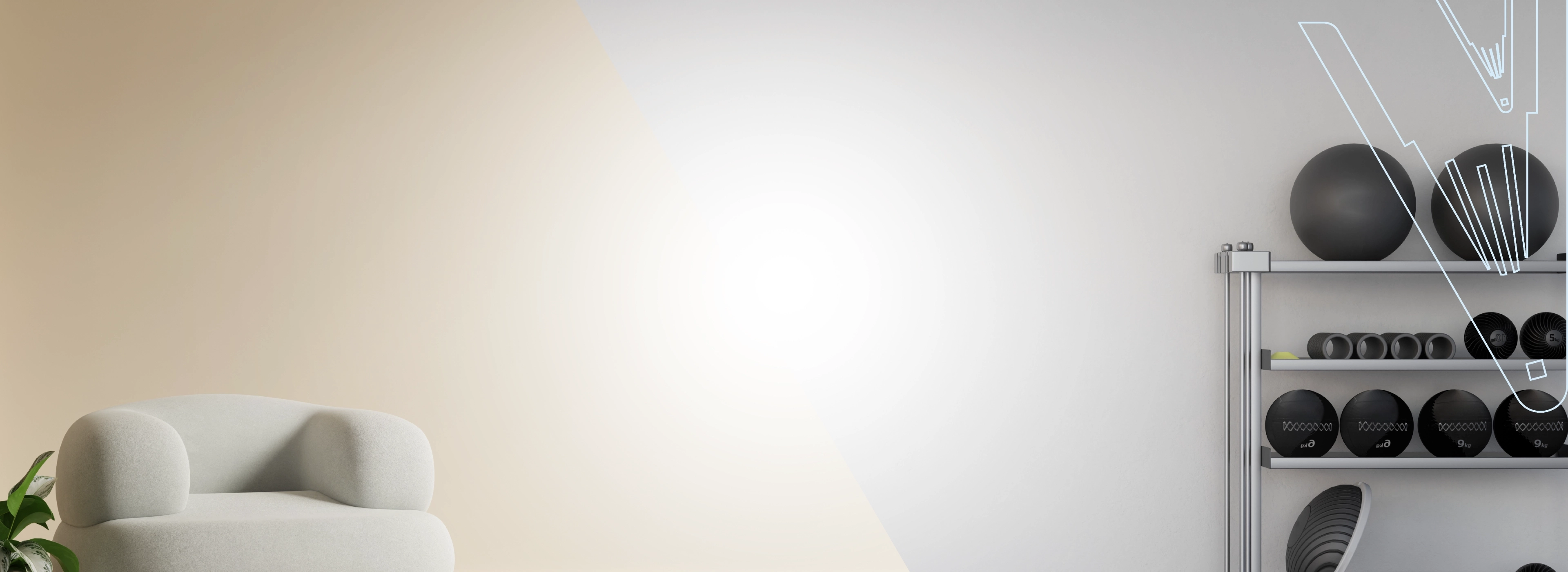 Direct Cladding in situ above kitchen worktop, with chopping board, pepper grinder and pasta.